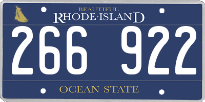 RI license plate 266922
