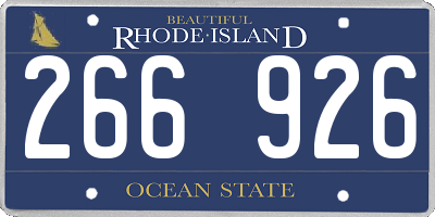 RI license plate 266926