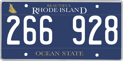 RI license plate 266928