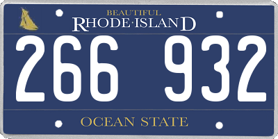RI license plate 266932