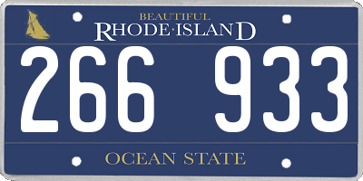 RI license plate 266933
