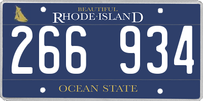 RI license plate 266934
