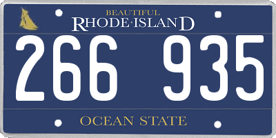 RI license plate 266935