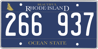 RI license plate 266937