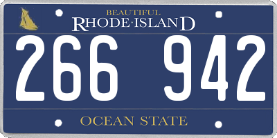 RI license plate 266942