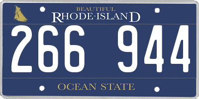 RI license plate 266944
