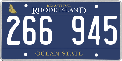 RI license plate 266945
