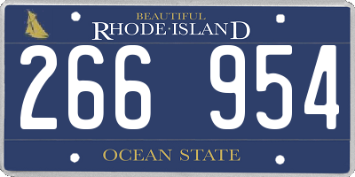 RI license plate 266954