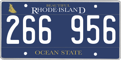 RI license plate 266956