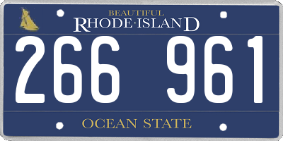 RI license plate 266961