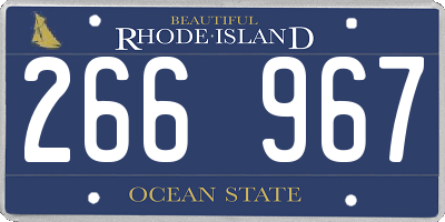 RI license plate 266967