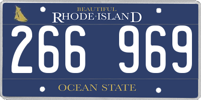 RI license plate 266969