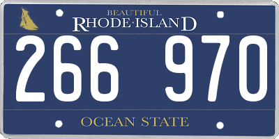 RI license plate 266970