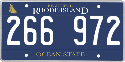 RI license plate 266972