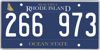 RI license plate 266973