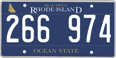 RI license plate 266974