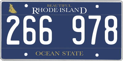 RI license plate 266978