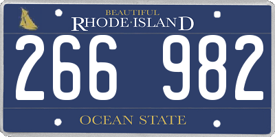 RI license plate 266982