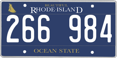 RI license plate 266984