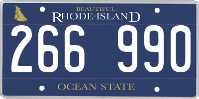 RI license plate 266990