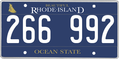 RI license plate 266992