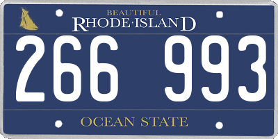 RI license plate 266993