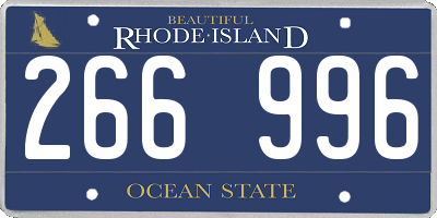 RI license plate 266996