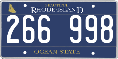 RI license plate 266998