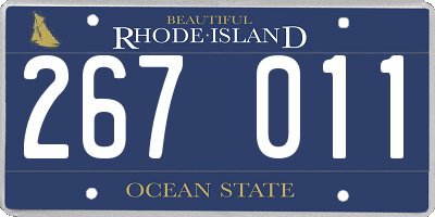 RI license plate 267011