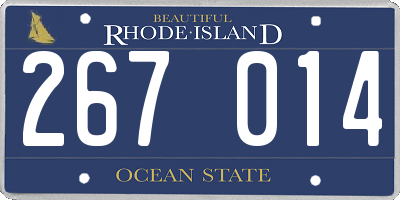 RI license plate 267014