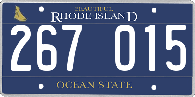 RI license plate 267015
