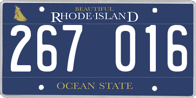 RI license plate 267016
