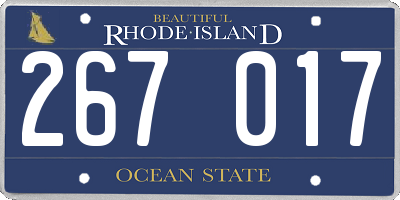 RI license plate 267017