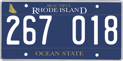RI license plate 267018