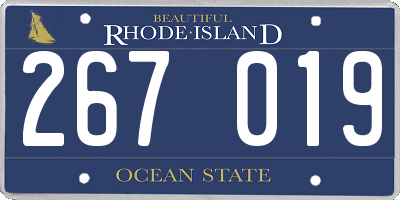 RI license plate 267019