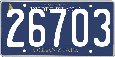 RI license plate 26703