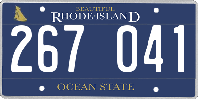 RI license plate 267041