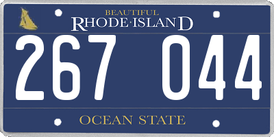 RI license plate 267044