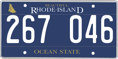 RI license plate 267046