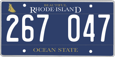 RI license plate 267047