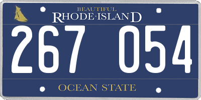 RI license plate 267054
