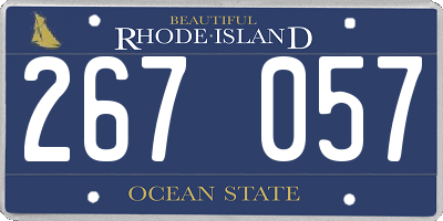 RI license plate 267057