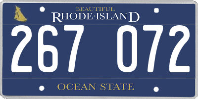 RI license plate 267072