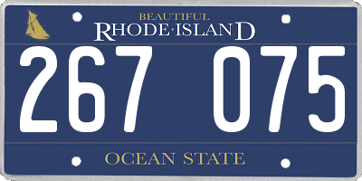 RI license plate 267075