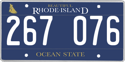 RI license plate 267076