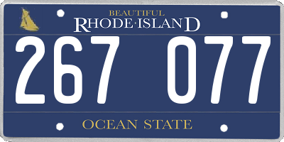 RI license plate 267077