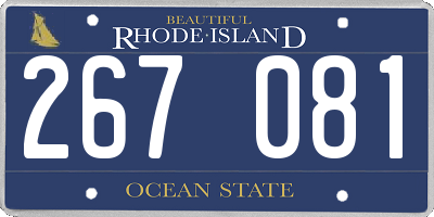 RI license plate 267081