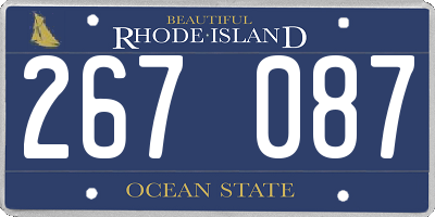 RI license plate 267087