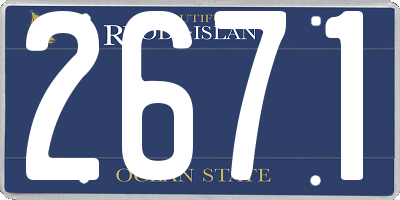 RI license plate 2671