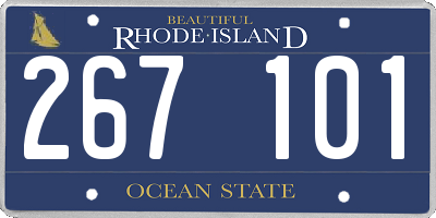 RI license plate 267101